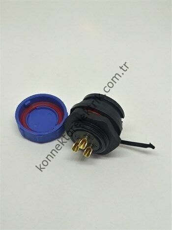 WEIPU SY2112/S3 3 Pin IP67 Plastik Kasa Bayonet Panel Tipi Dişi Su Geçirmez Konnektör