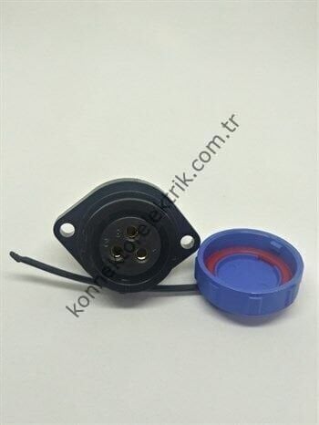 WEIPU SY2113/S3 3 Pin IP67 Plastik Kasa Bayonet Panel Tipi Dişi Su Geçirmez Konnektör