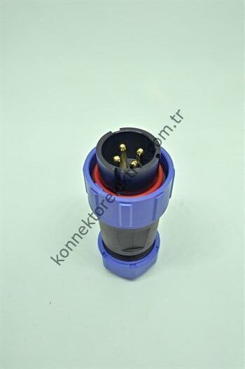 WEIPU SY2110/P4 4 Pin IP67 Plastik Kasa Bayonet Kablo Tipi Erkek Su Geçirmez Konnektör