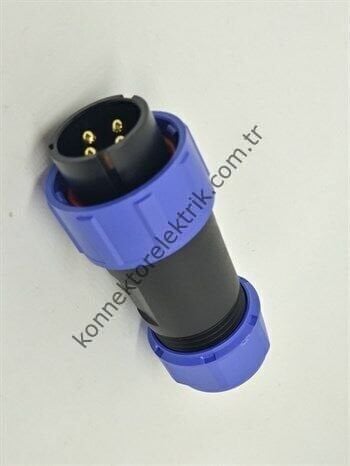 WEIPU SY2110/P4 4 Pin IP67 Plastik Kasa Bayonet Kablo Tipi Erkek Su Geçirmez Konnektör