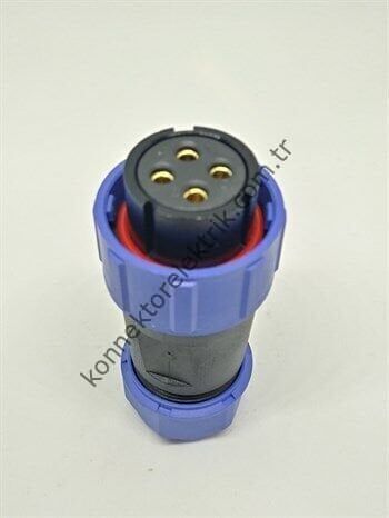WEIPU SY2110/S4 4 Pin IP67 Plastik Kasa Bayonet Kablo Tipi Dişi Su Geçirmez Konnektör