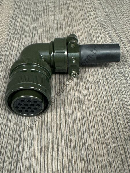 HZ CONNECTORS MS3108F 20-27S 14 Pin Metal Kasa 90° Açılı Kablo Tipi Dişi Askeri Konnektör