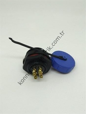 WEIPU SY2112/S4 4 Pin IP67 Plastik Kasa Bayonet Panel Tipi Dişi Su Geçirmez Konnektör