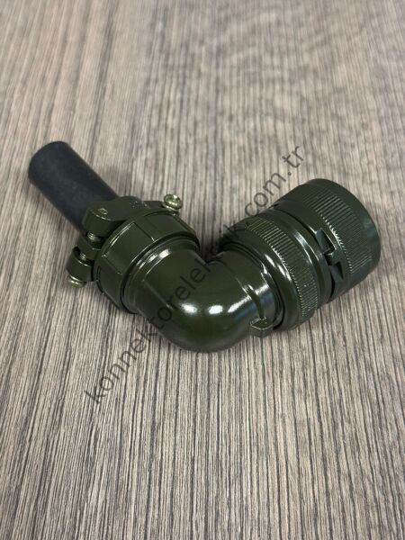 HZ CONNECTORS MS3108F 20-29S 17 Pin Metal Kasa 90° Açılı Kablo Tipi Dişi Askeri Konnektör