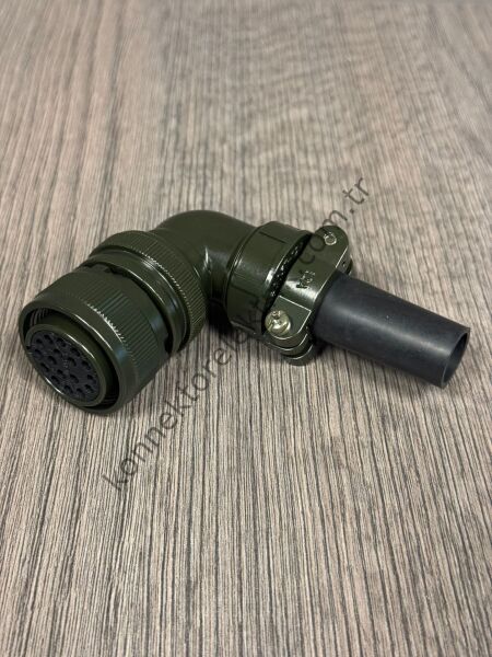 HZ CONNECTORS MS3108F 20-29S 17 Pin Metal Kasa 90° Açılı Kablo Tipi Dişi Askeri Konnektör