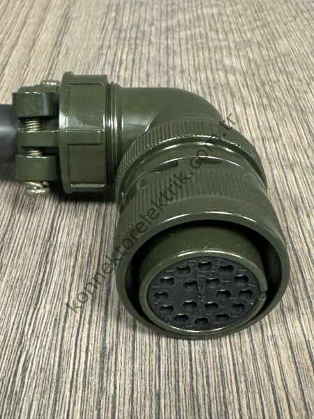 HZ CONNECTORS MS3108F 20-29S 17 Pin 90° Metal Kasa Kablo Tipi Dişi Askeri Konnektör