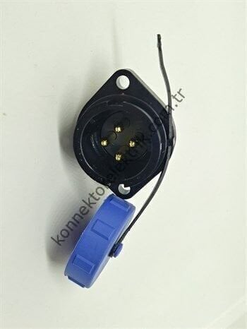 WEIPU SY2113/P4 4 Pin IP67 Plastik Kasa Bayonet Panel Tipi Erkek Su Geçirmez Konnektör