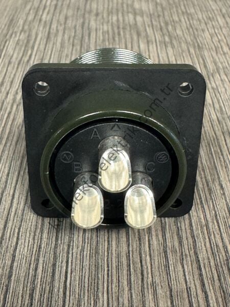 HZ CONNECTORS MS3102E 22-2P 3 Pin Metal Kasa Panel Tipi Erkek Askeri Konnektör