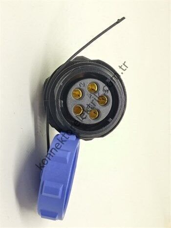 WEIPU SY2112/S5 5 Pin IP67 Plastik Kasa Bayonet Panel Tipi Dişi Su Geçirmez Konnektör