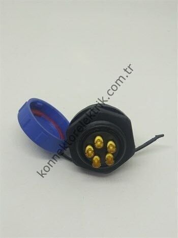 WEIPU SY2112/P5 5 Pin IP67 Plastik Kasa Bayonet Panel Tipi Erkek Su Geçirmez Konnektör