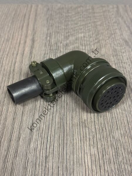 HZ CONNECTORS MS3108F 28-12S 26 Pin Metal Kasa 90° Açılı Kablo Tipi Dişi Askeri Konnektör
