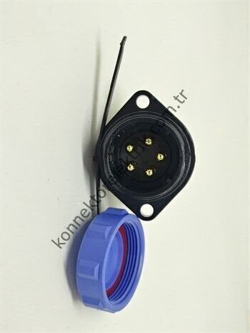 WEIPU SY2113/P5 5 Pin IP67 Plastik Kasa Bayonet Panel Tipi Erkek Su Geçirmez Konnektör