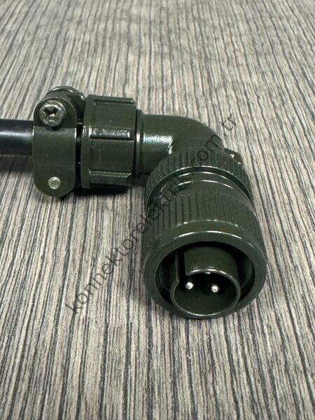 HZ CONNECTORS MS3108F 10SL-3S 3 Pin Metal Kasa 90° Açılı Karşıt Kablo Tipi Erkek Askeri Konnektör