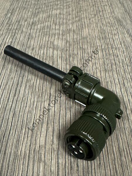 HZ CONNECTORS MS3108F 10SL-3S 3 Pin Metal Kasa 90° Açılı Kablo Tipi Dişi Askeri Konnektör