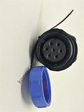 WEIPU SY2112/S7 7 Pin IP67 Plastik Kasa Bayonet Panel Tipi Dişi Su Geçirmez Konnektör