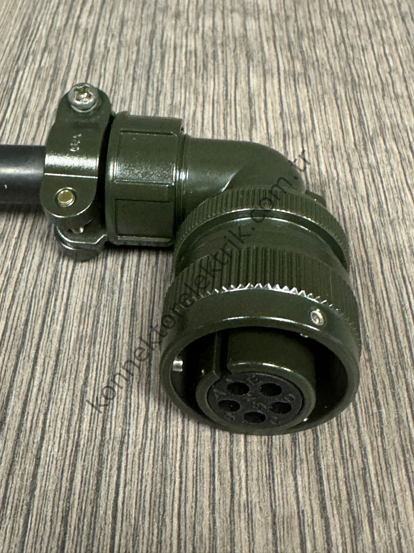 HZ CONNECTORS KDB08E 14S-5S 5 Pin Metal Kasa 90° Açılı Bayonet Kablo Tipi Dişi Askeri Konnektör
