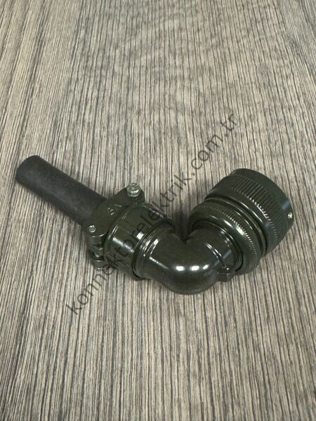 HZ CONNECTORS KDB08E 16S-1S 7 Pin Metal Kasa 90° Açılı Bayonet Kablo Tipi Dişi Askeri Konnektör