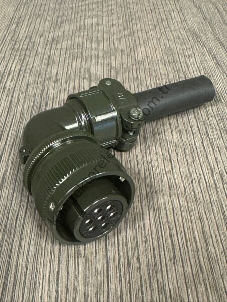 HZ CONNECTORS KDB08E 16S-1S 7 Pin 90° Metal Kasa Bayonet Kablo Tipi Dişi Askeri Konnektör