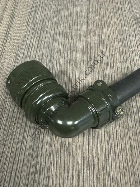 HZ CONNECTORS KDB08E 18-1S 10 Pin 90° Metal Kasa Bayonet Kablo Tipi Dişi Askeri Konnektör