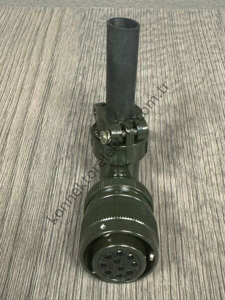 HZ CONNECTORS KDB08E 18-1S 10 Pin Metal Kasa 90° Açılı Bayonet Kablo Tipi Dişi Askeri Konnektör