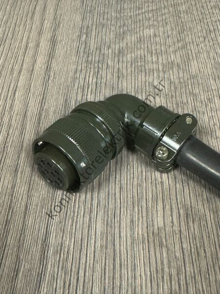 HZ CONNECTORS KDB08E 18-1S 10 Pin 90° Metal Kasa Bayonet Kablo Tipi Dişi Askeri Konnektör