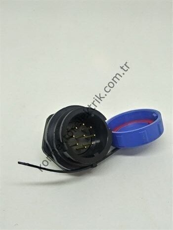 WEIPU SY2112/P9 9 Pin IP67 Plastik Kasa Bayonet Panel Tipi Erkek Su Geçirmez Konnektör