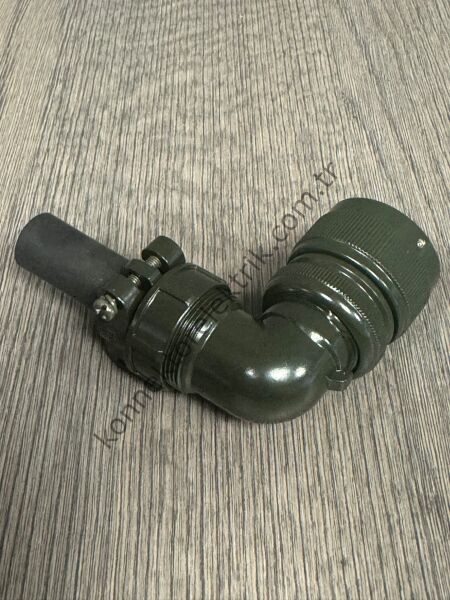 HZ CONNECTORS KDB08E 20-27S 14 Pin Metal Kasa 90° Açılı Bayonet Kablo Tipi Dişi Askeri Konnektör