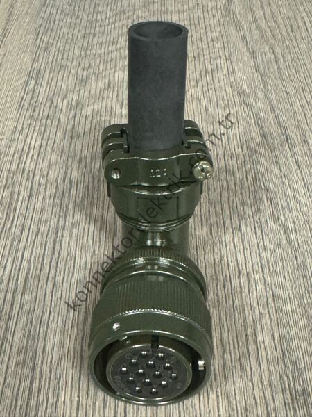 HZ CONNECTORS KDB08E 20-27S 14 Pin Metal Kasa 90° Açılı Bayonet Kablo Tipi Dişi Askeri Konnektör