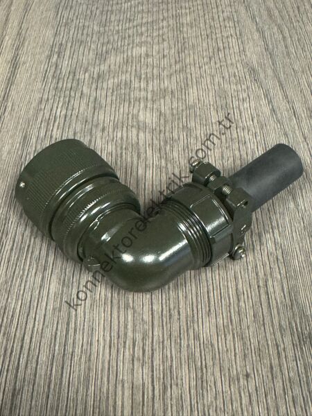 HZ CONNECTORS KDB08E 20-27S 14 Pin Metal Kasa 90° Açılı Bayonet Kablo Tipi Dişi Askeri Konnektör