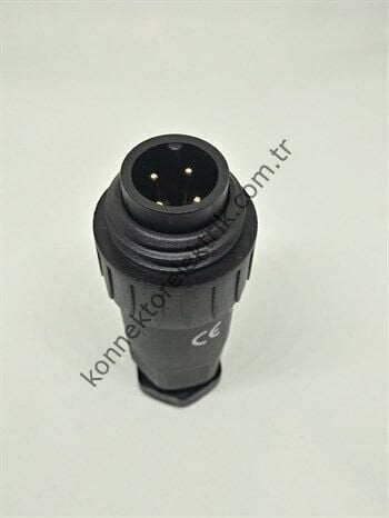 WEIPU WA22J4TE2 4 Pin IP67 Plastik Kasa Kablo Tipi Erkek Su Geçirmez Konnektör