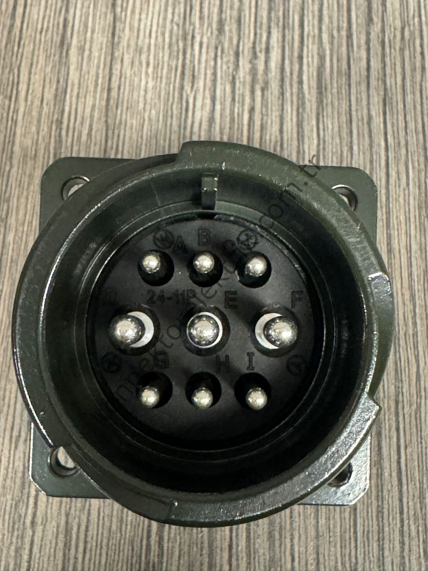 HZ CONNECTORS KDB02E 24-11P 9 Pin (3+6) Metal Kasa Bayonet Panel Tipi Erkek Askeri Konnektör