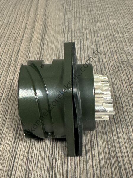 HZ CONNECTORS KDB02E 24-11P 9 Pin (3+6) Metal Kasa Bayonet Panel Tipi Erkek Askeri Konnektör