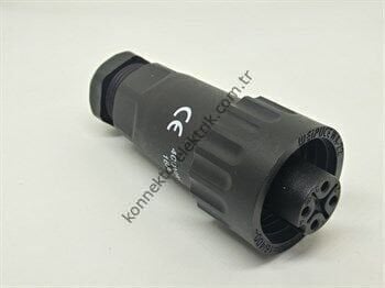 WEIPU WA22K4ZE2 4 Pin IP67 Plastik Kasa Kablo Tipi Dişi Su Geçirmez Konnektör