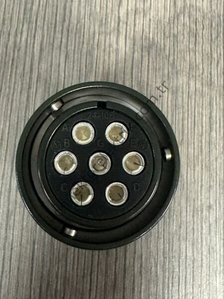 HZ CONNECTORS KDB06E 24-10S 7 Pin Metal Kasa Bayonet Kablo Tipi Dişi Askeri Konnektör