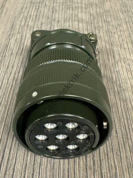 HZ CONNECTORS KDB06E 24-10S 7 Pin Metal Kasa Bayonet Kablo Tipi Dişi Askeri Konnektör