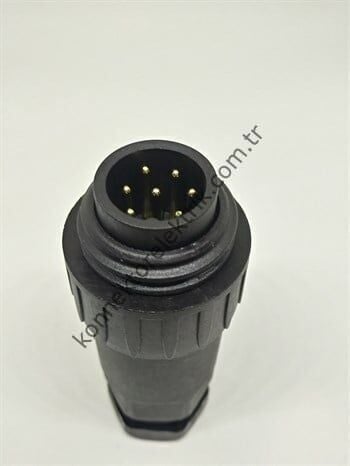 WEIPU WA22J7TE1 7 Pin IP67 Plastik Kasa Kablo Tipi Erkek Su Geçirmez Konnektör