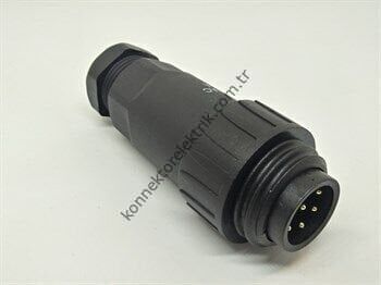 WEIPU WA22J7TE1 7 Pin IP67 Plastik Kasa Kablo Tipi Erkek Su Geçirmez Konnektör