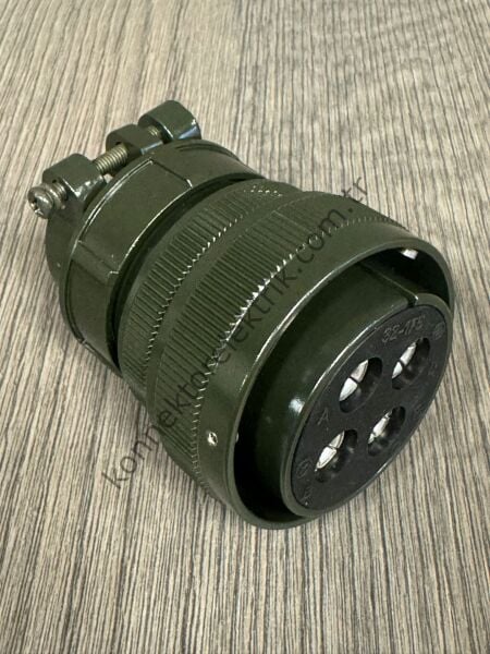 HZ CONNECTORS KDB06E 32-17S 4 Pin Metal Kasa Bayonet Kablo Tipi Dişi Askeri Konnektör