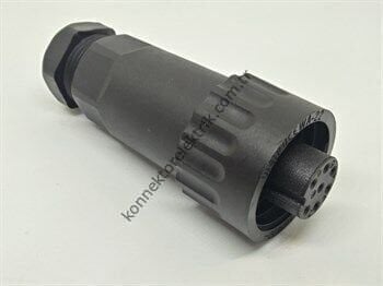 WEIPU WA22K7ZE1 7 Pin IP67 Plastik Kasa Kablo Tipi Dişi Su Geçirmez Konnektör