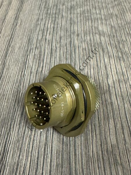 KUKDONG MS3114F 14-19P 19 Pin Metal Kasa Shell Önden Somunlu Panel Tipi Askeri Konnektör