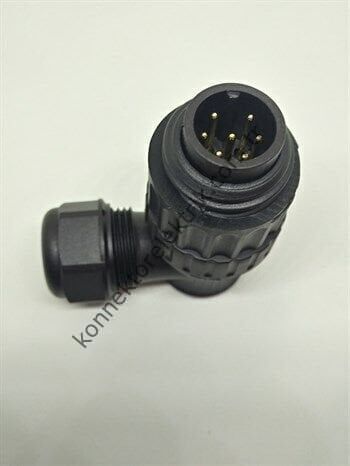 WEIPU WA22J7TL1 7 Pin IP67 Plastik Kasa Kablo Tipi Erkek Su Geçirmez Konnektör