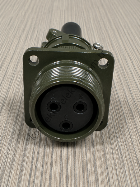 HZ CONNECTORS MS3100F 16S-5S 3 Pin Metal Kasa Karşıt Kablo Tipi Dişi Askeri Konnektör