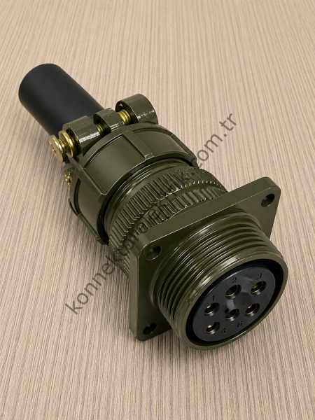 HZ CONNECTORS MS3100F 18-12S 6 Pin Metal Kasa Karşıt Kablo Tipi Dişi Askeri Konnektör
