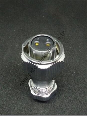 WEIPU WY16K2TE 2 Pin IP67 Metal Kasa Bayonet Kablo Tipi Dişi Su Geçirmez Konnektör
