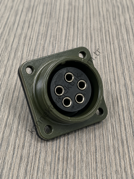 HZ CONNECTORS MS3102E 16S-8S 5 Pin Metal Kasa Panel Tipi Dişi Askeri Konnektör