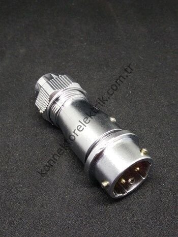 WEIPU WY16J2ZE 2 Pin IP67 Metal Kasa Bayonet Karşıt Kablo Tipi Erkek Su Geçirmez Konnektör