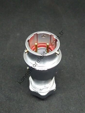 WEIPU WY16J2ZE 2 Pin IP67 Metal Kasa Bayonet Karşıt Kablo Tipi Erkek Su Geçirmez Konnektör