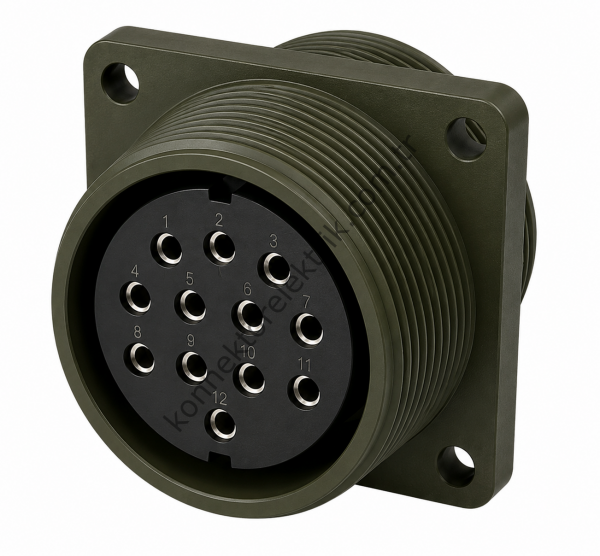 HZ CONNECTORS MS3102E 28-9S 12 Pin Metal Kasa Panel Tipi Dişi Askeri Konnektör
