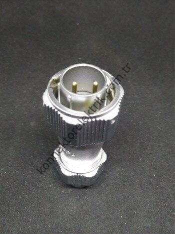 WEIPU WY16J2TE 2 Pin IP67 Metal Kasa Bayonet Kablo Tipi Erkek Su Geçirmez Konnektör