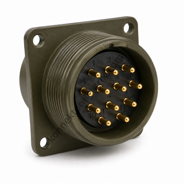 HZ CONNECTORS MS3102E 28-9P 12 Pin Metal Kasa Panel Tipi Erkek Askeri Konnektör